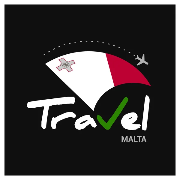 Viaggi Malta Simbolo — Vettoriale Stock
