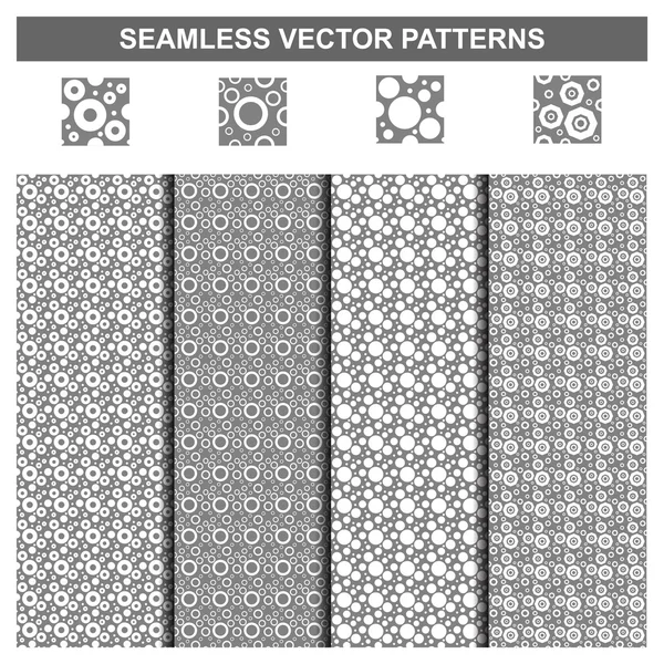 美しい幾何学的なシームレス パターン セット — ストックベクタ