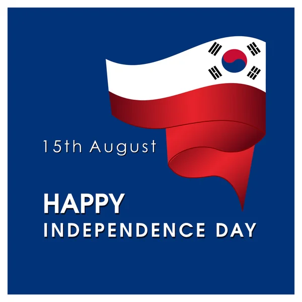 Dél-Koreában függetlenség napja. — Stock Vector