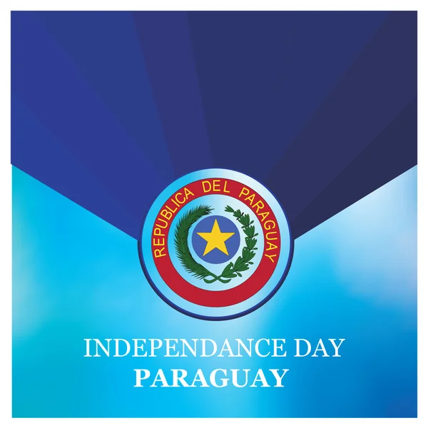 Emblema da bandeira do Paraguai em fundo abstrato . —  Vetores de Stock