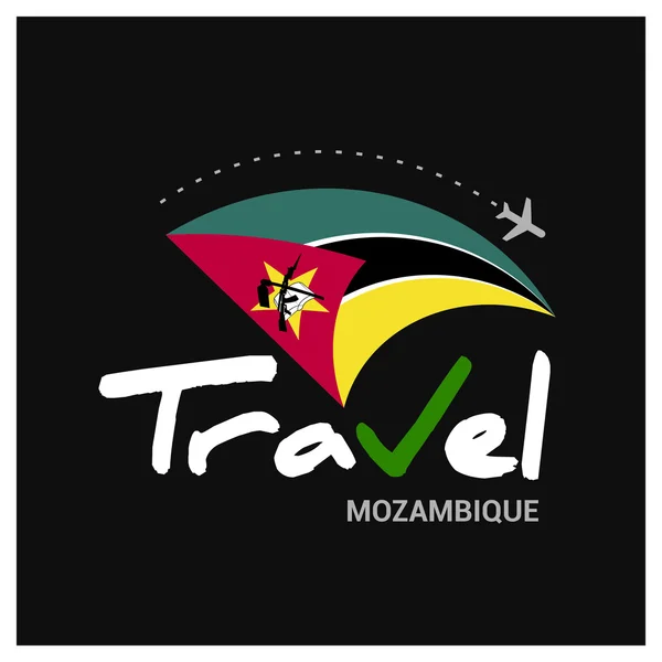 Mozambique empresa de viajes logo — Vector de stock