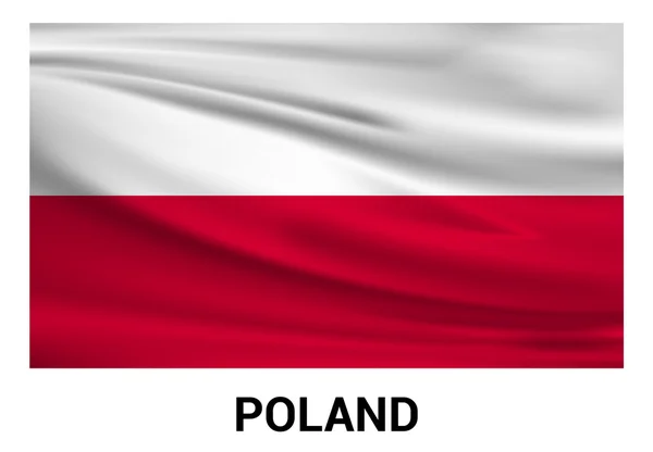 Drapeau de la Pologne en couleurs officielles — Image vectorielle