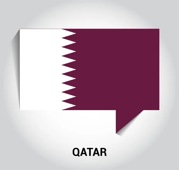 Dreidimensionale 3D-Qatar-Flagge — Stockvektor