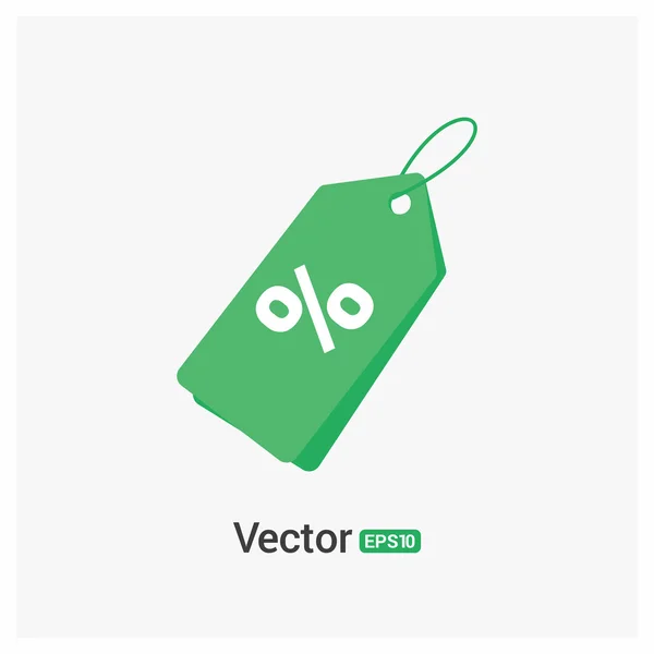 Porcentaje de descuento icono de etiqueta de venta — Vector de stock