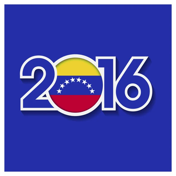 2016 rok s příznakem Venezuela — Stockový vektor