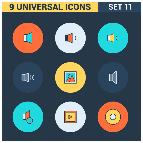 Абстрактная коллекционная квартира Universal Icons set
.