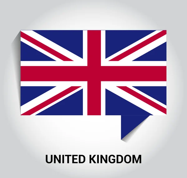 Three dimensional 3d United Kingdom UK Great Britain flag — Stok Vektör