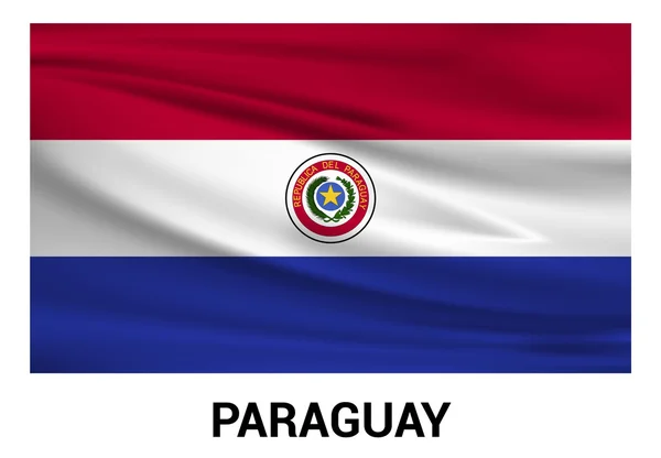 Bandera de Paraguay en colores oficiales — Archivo Imágenes Vectoriales