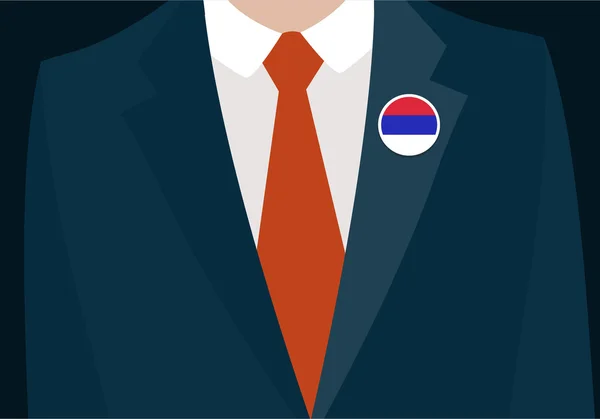 Pak met Republika Srpska Vlag Badge. — Stockvector