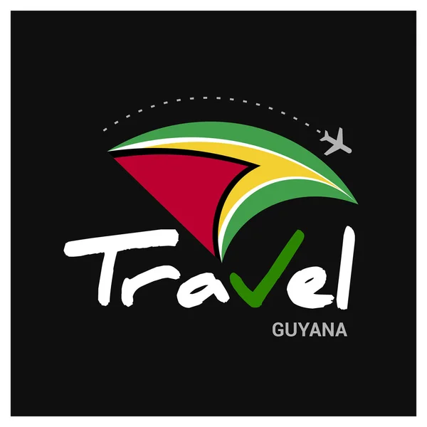 Viaje Símbolo de Guyana — Vector de stock