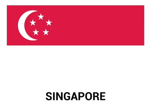 Bandeira de Singapura em cores oficiais —  Vetores de Stock