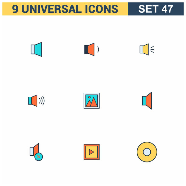 Абстрактная коллекционная квартира Universal Icons set
.