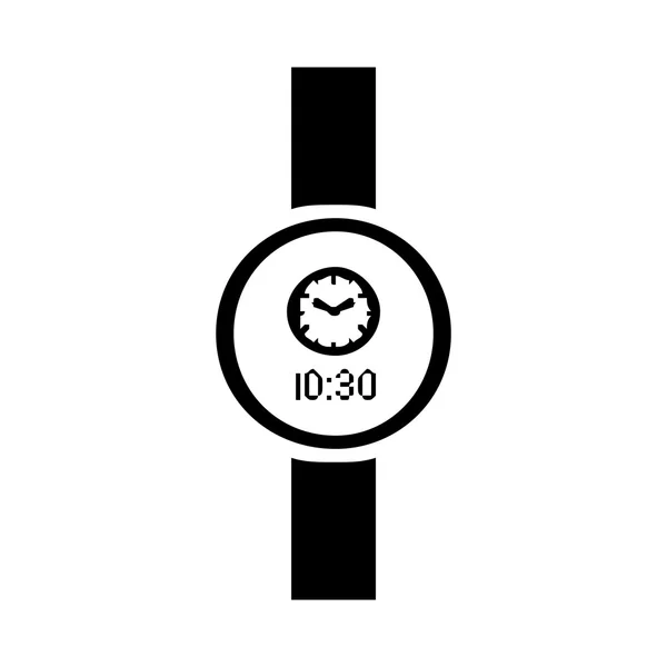 Icono redondo reloj inteligente — Vector de stock