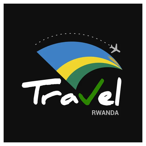 Rwanda empresa de viajes logo — Vector de stock