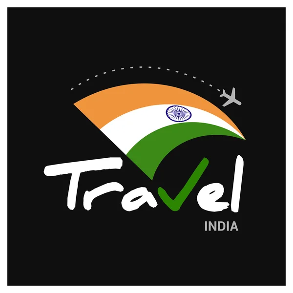 India empresa de viajes logo — Vector de stock