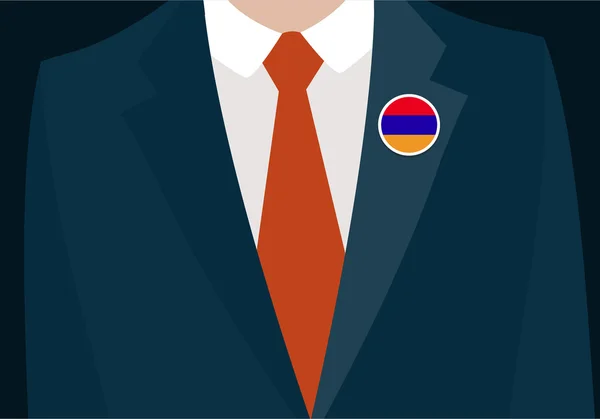 Geschäftsmann mit Armenia-Flagge — Stockvektor