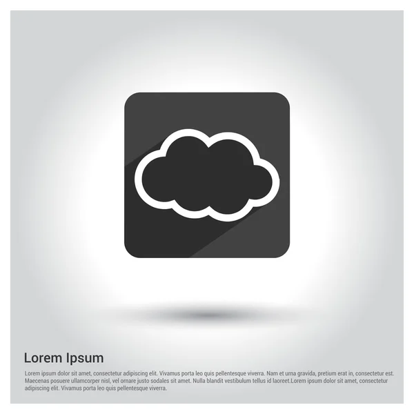 Icono de nube - botón web . — Archivo Imágenes Vectoriales