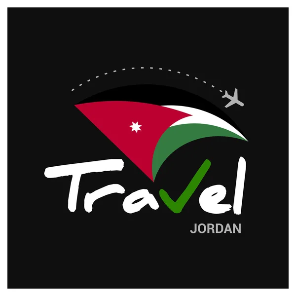 Jordania empresa de viajes logo — Vector de stock