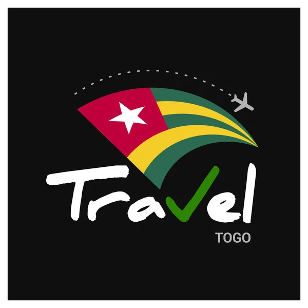 Logo de la empresa de viajes Togo — Vector de stock