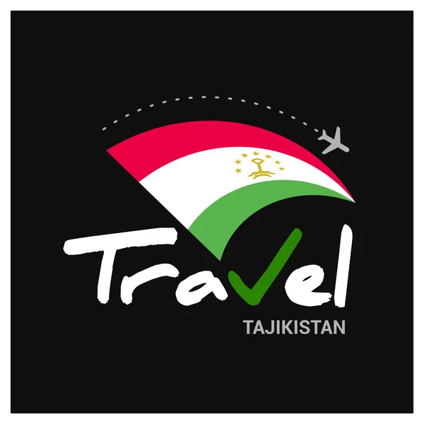 Tajikistan travel company logo — Stock Vector