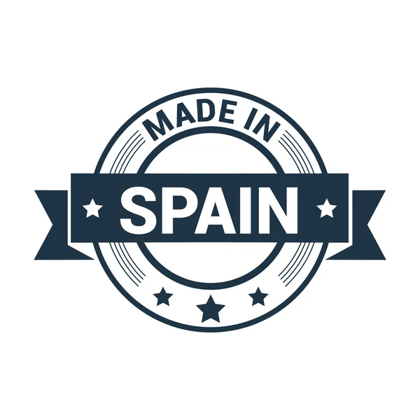 Made in Spain - Round rubber stamp design — Stock Vector