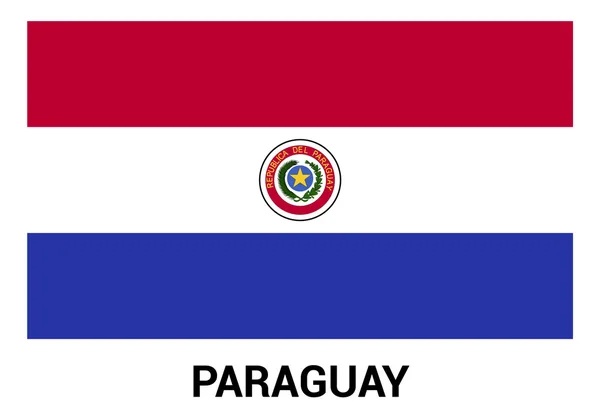 Bandera de Paraguay en colores oficiales — Archivo Imágenes Vectoriales