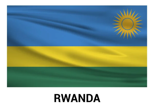 Rwanda flag isolated vector in official colors — Stock Vector