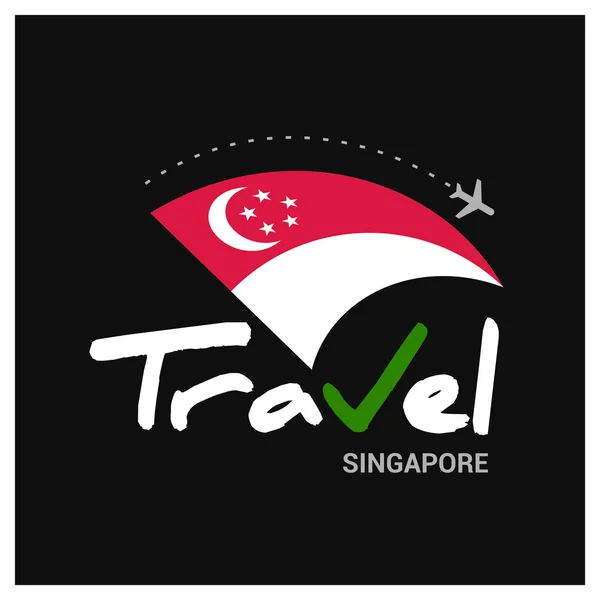 Singapore travel company logo — ストックベクタ