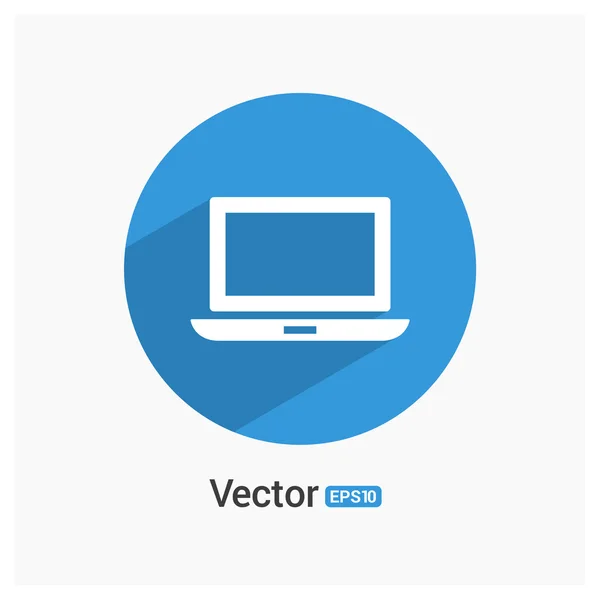 Ordenador portátil icono — Vector de stock