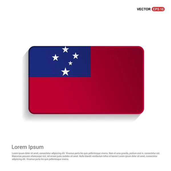 Pulsante bandiera Samoa — Vettoriale Stock