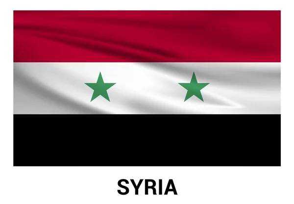 Syrischer flaggenknopf — Stockvektor