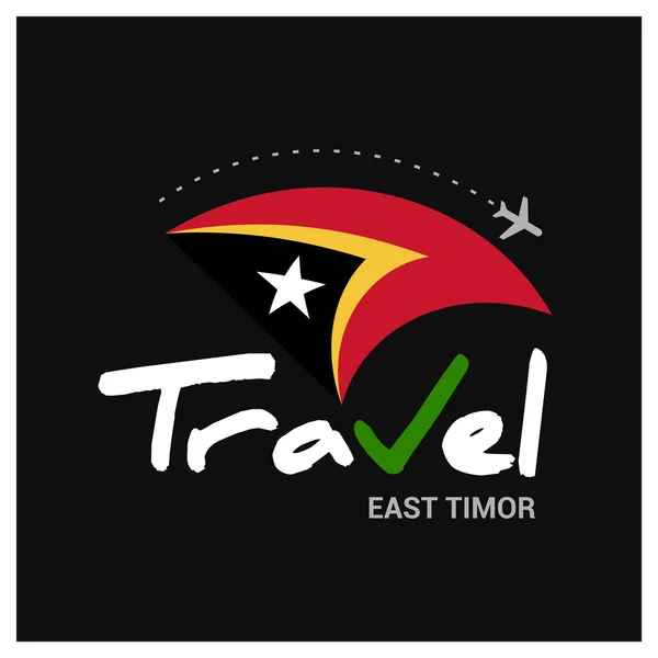 Timor Oriental empresa de viajes logo — Vector de stock
