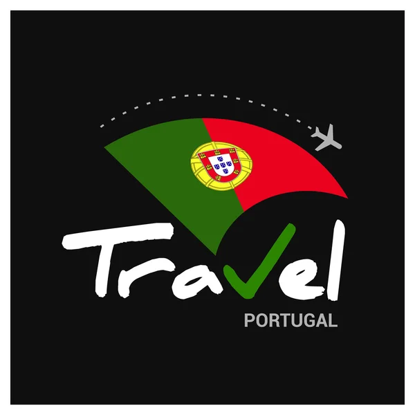 Travel Portogallo Simbolo - illustrazione vettoriale — Vettoriale Stock