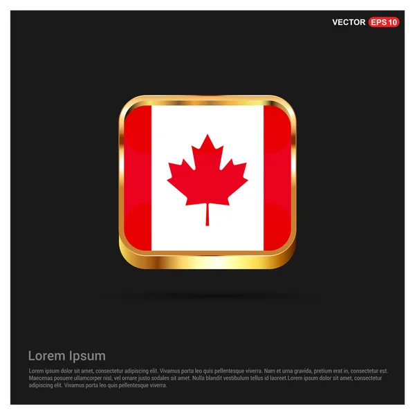 Canada vlag knop — Stockvector