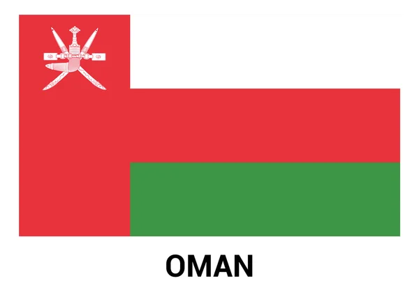 公式色でオマーンの国旗 — ストックベクタ