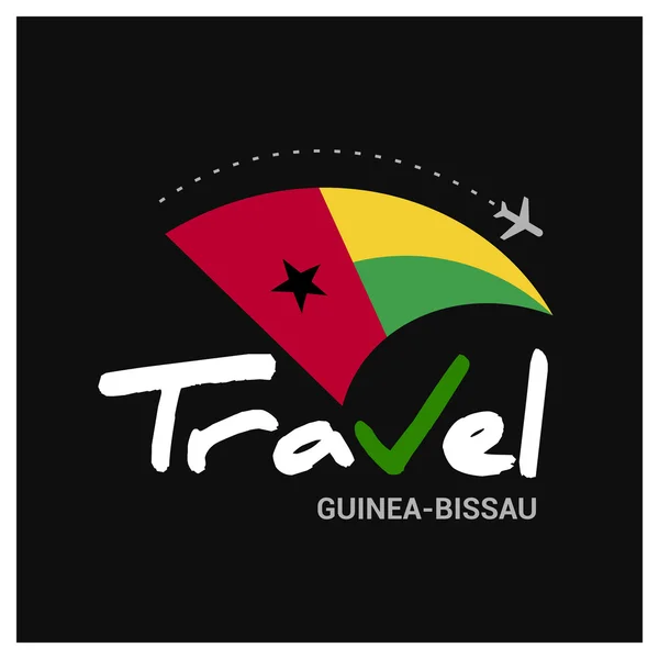 Guinea-Bissau empresa de viajes logo — Vector de stock