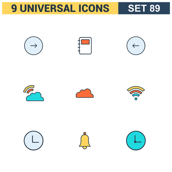 Абстрактная коллекция разноцветных плоских иконок. Большой пакет современных минималистских, тонких линий. Элементы дизайна для мобильных и веб-приложений
.