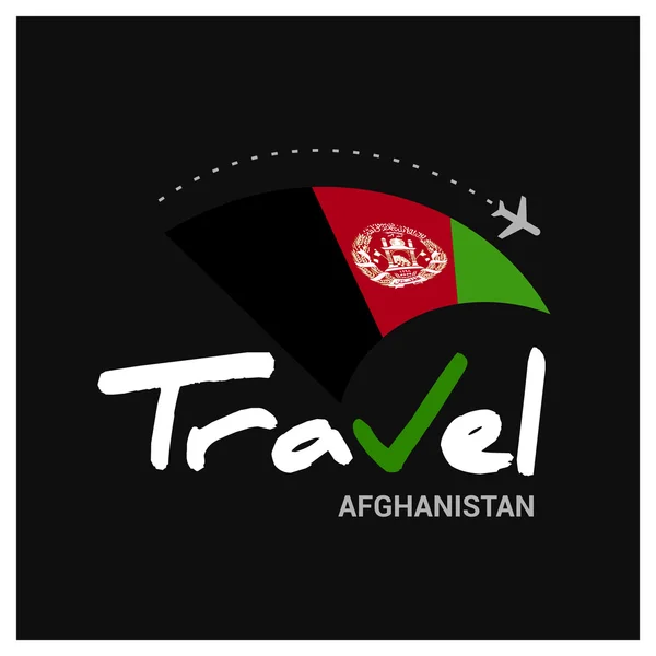 Afghanistan travel company logo — Stock Vector