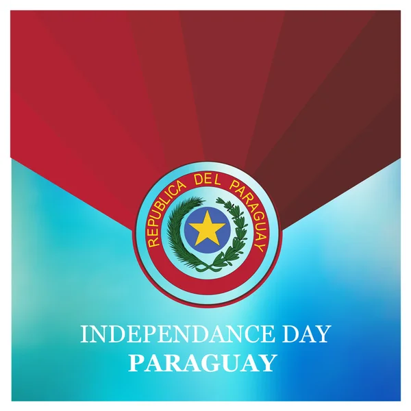 Emblema da bandeira do Paraguai em fundo abstrato . —  Vetores de Stock