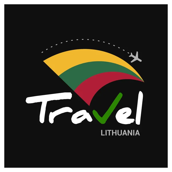 Viaje Lituania Símbolo — Vector de stock