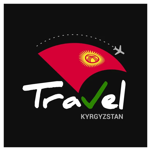 Kyrgyzstan travel company logo — Stock Vector