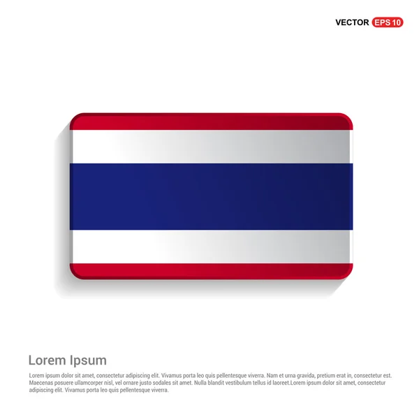 Thailand flagga knappen — Stock vektor