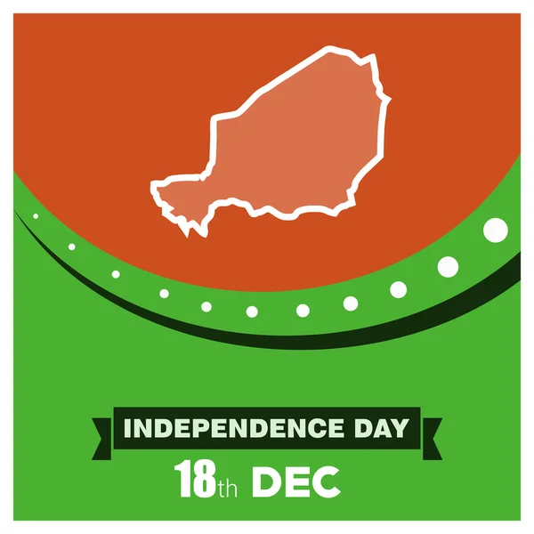 Den nezávislosti 18. prosince Niger — Stockový vektor