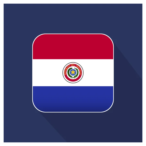 Botón bandera Paraguay — Vector de stock