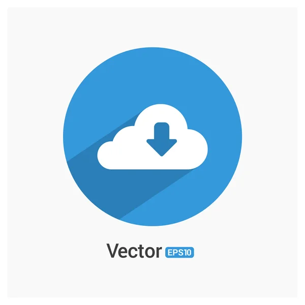 Download vom Cloud-Symbol — Stockvektor