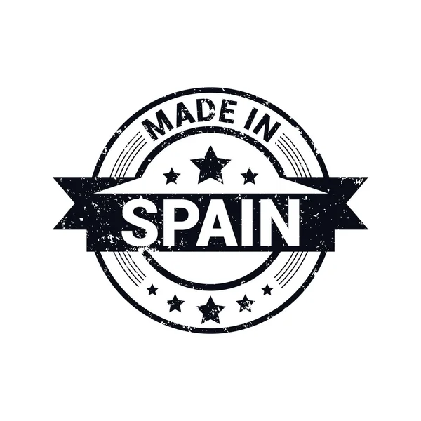 Made in Spain - Round rubber stamp design — Stock Vector