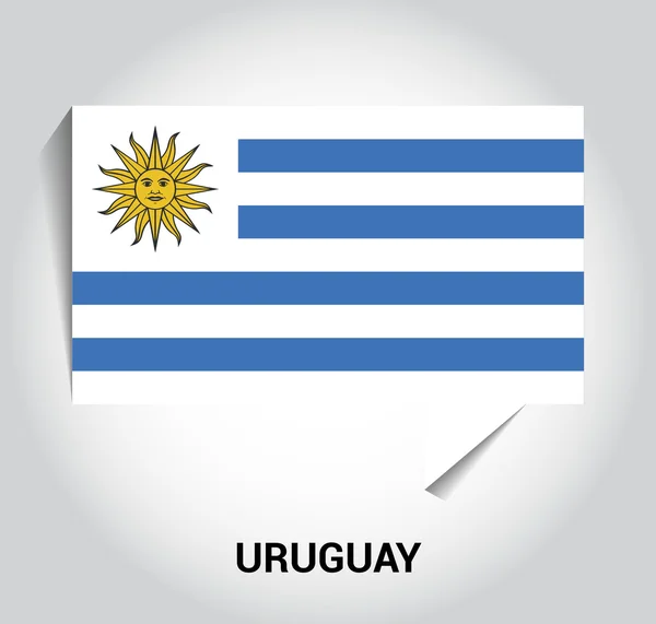 Botão bandeira uruguai — Vetor de Stock
