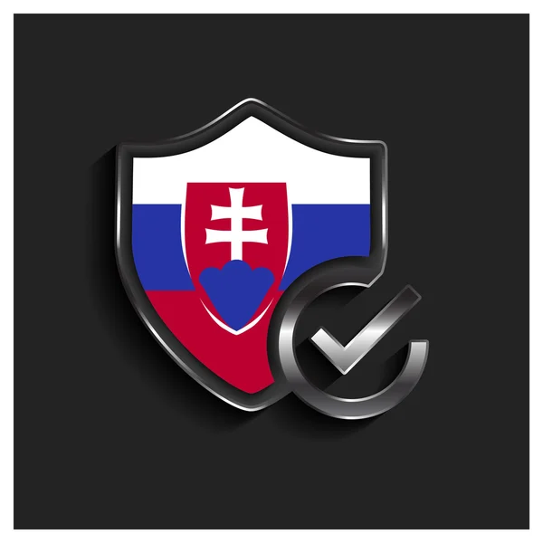 Escudo bandera de Eslovaquia — Archivo Imágenes Vectoriales