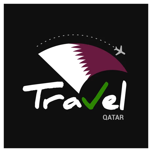 Qatar travel company logo — стоковий вектор