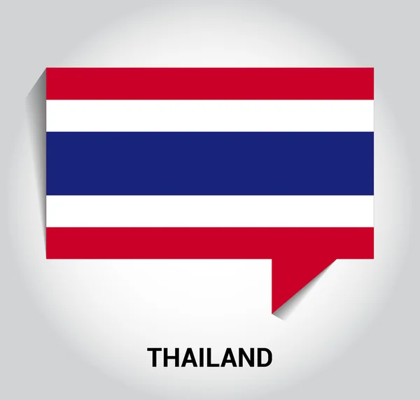 Dreidimensionale 3d thailändische Flagge — Stockvektor